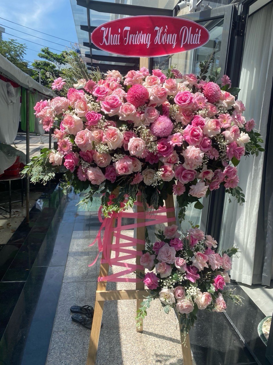 Lẵng Hoa Chúc mừng 2 tầng - 315